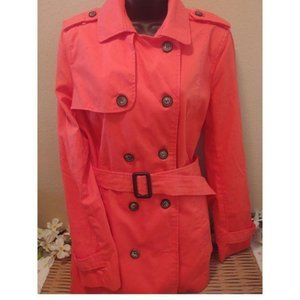 F21 Short Trench Coat Orange Large